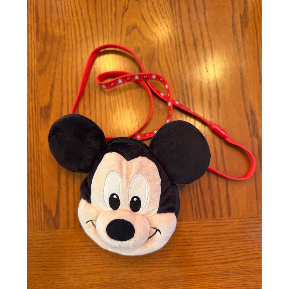 Tokyo Disney Resort Mickey Mouse Plush Coin Purse Kids Black Red Disneycore